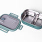 Tedemei Two Compartment Stainless Steel Lunch Box 850 ml Green (6721)