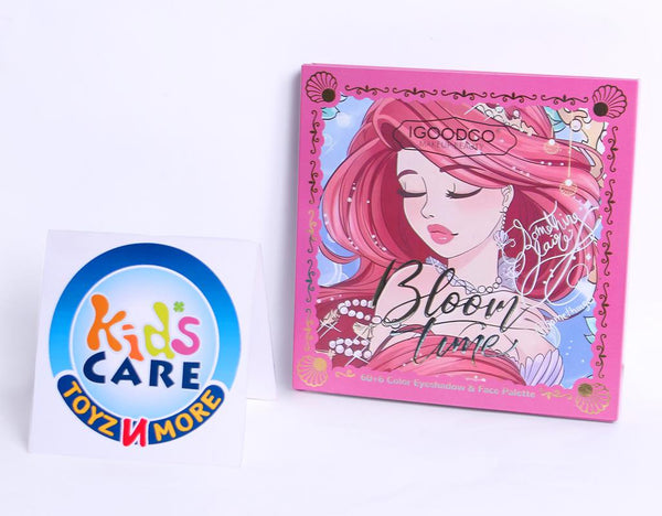 Bloom Time 60+6 Color Eye Shadow & Face Palette Makeup Kit for Kids (IG-2994)
