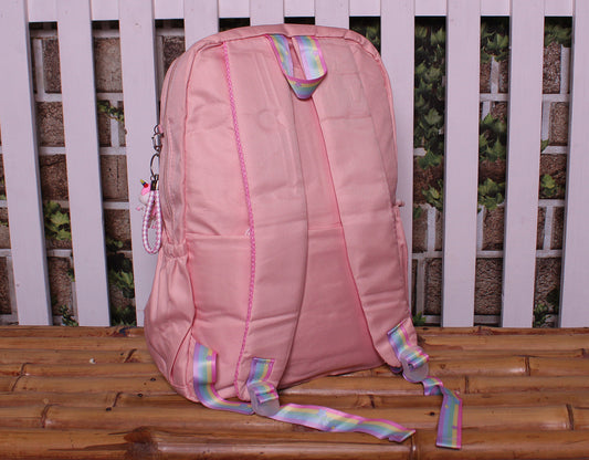 Stylish School Bag / Travel Backpack for Girls Pink (KC5617)