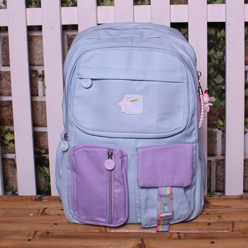Load image into Gallery viewer, Stylish School Bag / Travel Backpack for Girls Blue (KC5617)
