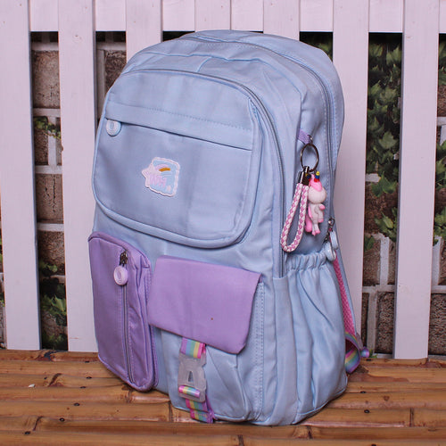 Load image into Gallery viewer, Stylish School Bag / Travel Backpack for Girls Blue (KC5617)
