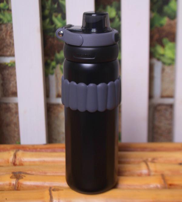 Mchen 550ml Thermal Metallic Stainless Steel Water Bottle - Black (MC-2402-550)