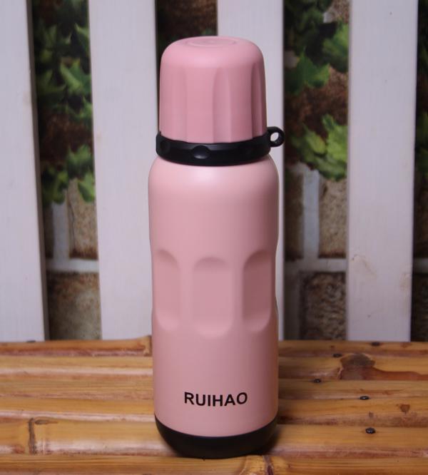 Ruihao 600ml Thermal Metallic Stainless Steel Water Bottle - Pink (RT-686)