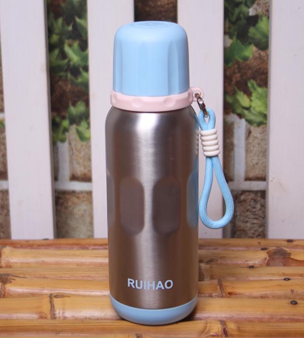 Ruihao 600ml Thermal Metallic Stainless Steel Water Bottle - Silver (RT-686)