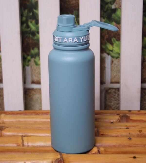 Sitarayuri 800ml Thermal Metallic Stainless Steel Water Bottle - Aqua (ZF-010)