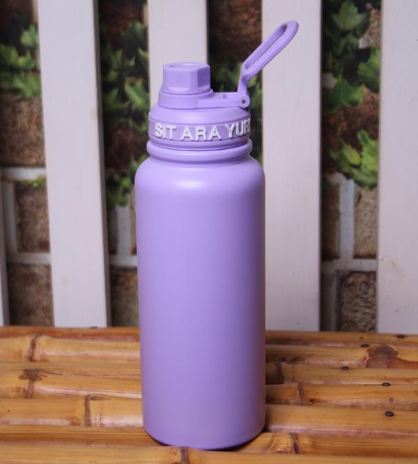 Sitarayuri 800ml Thermal Metallic Stainless Steel Water Bottle - Purple (ZF-010)