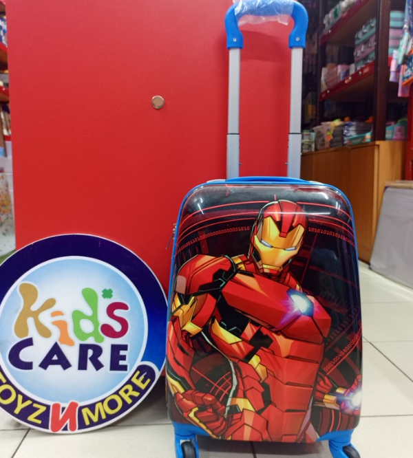 Kids Travel Suitcase – Iron Man Theme | Lightweight & Durable 4-Wheel Marvel Trolley Bag for Children