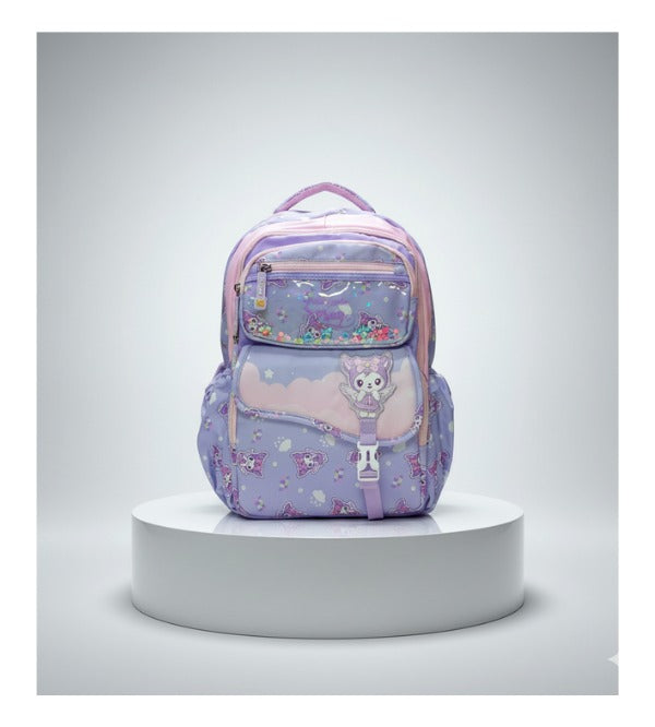 Kuromi Premium School Bag – Large 18 Inch | Waterproof & Durable Backpack for Girls (Grade 3–5) | Available in Blue, Pink & Purple (3012#)