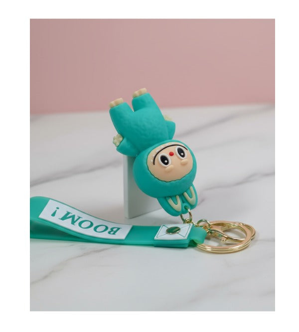 Labubu Figure PVC Keychain for Kids – Cute Cartoon Character Key Chain ...