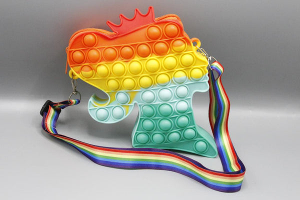 Queen Face Shaped Pop It Soft Silicone Cross Body Bag (KC5457)