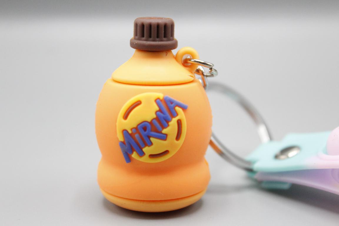 Mirina Bottle PVC Keychain & Bag Hanging With Pop It Bracelet (KC5550)