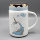 Unicorn Ceramic Mug WIth Mirrored Lid (G-23A)
