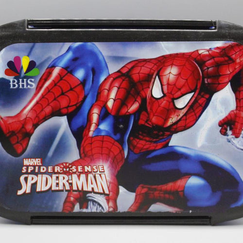 Load image into Gallery viewer, Spider Man Lunch Box With Two Portions, Spoon &amp; Fork (KC5260)
