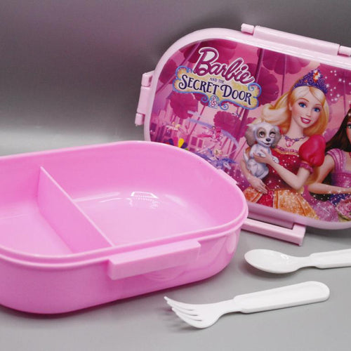 Load image into Gallery viewer, Barbie Lunch Box With Two Portions, Spoon &amp; Fork (KC5271)
