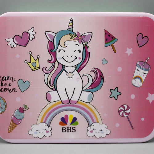 Load image into Gallery viewer, Unicorn Lunch Box With Three Portions, Spoon &amp; Fork (KC5261)
