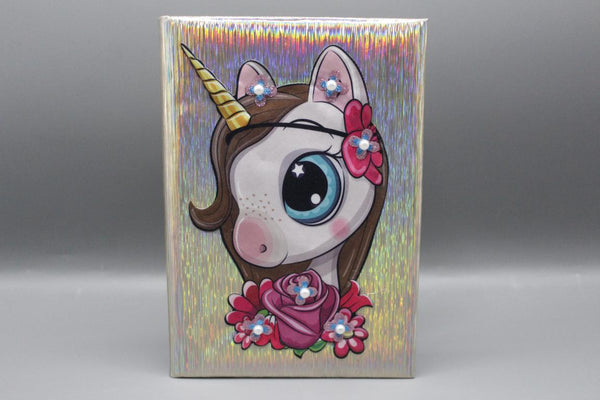 Unicorn Gittery Cover Diary / Notebook (KC5554A)