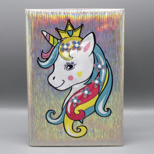Load image into Gallery viewer, Unicorn Gittery Cover Diary / Notebook (KC5554B)
