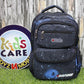 Huaping Printed School Bag / Travel Bag / Laptop Bag Blue (9913)