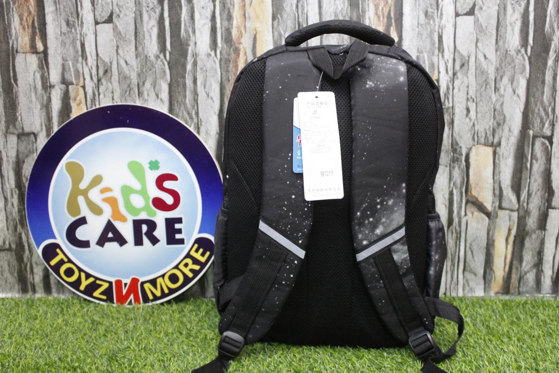 Huaping Printed School Bag / Travel Bag / Laptop Bag Black (9913)