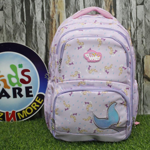 Load image into Gallery viewer, Printed Waterproof School Bag for Grade-3 Girls Purple (LF-182)
