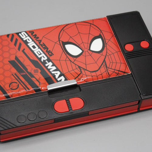 Load image into Gallery viewer, Spider Man Magnetic Double Sided Stationery / Pencil Box With 6 Buttons (00801-SPM)
