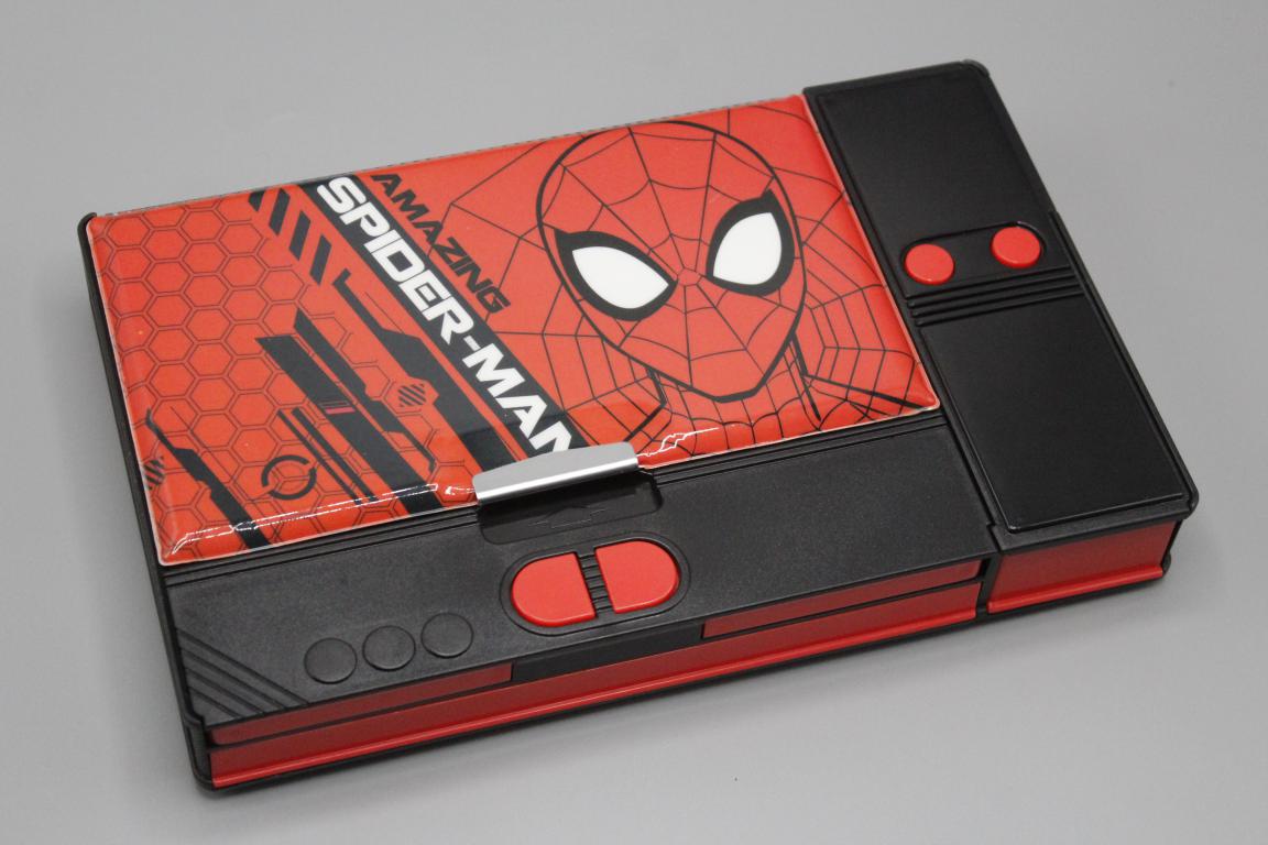 Spider Man Magnetic Double Sided Stationery / Pencil Box With 6 Buttons (00801-SPM)