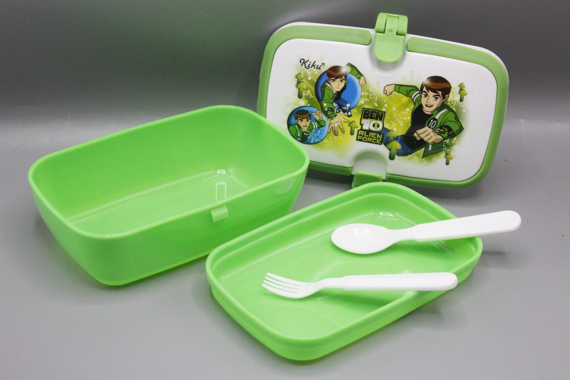 Ben 10 Two Level Lunch Box With Spoon & Fork (KC5599)