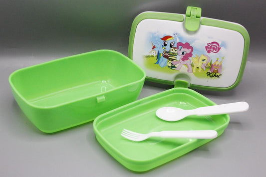 My Little Pony Two Level Lunch Box With Spoon & Fork (KC5599)
