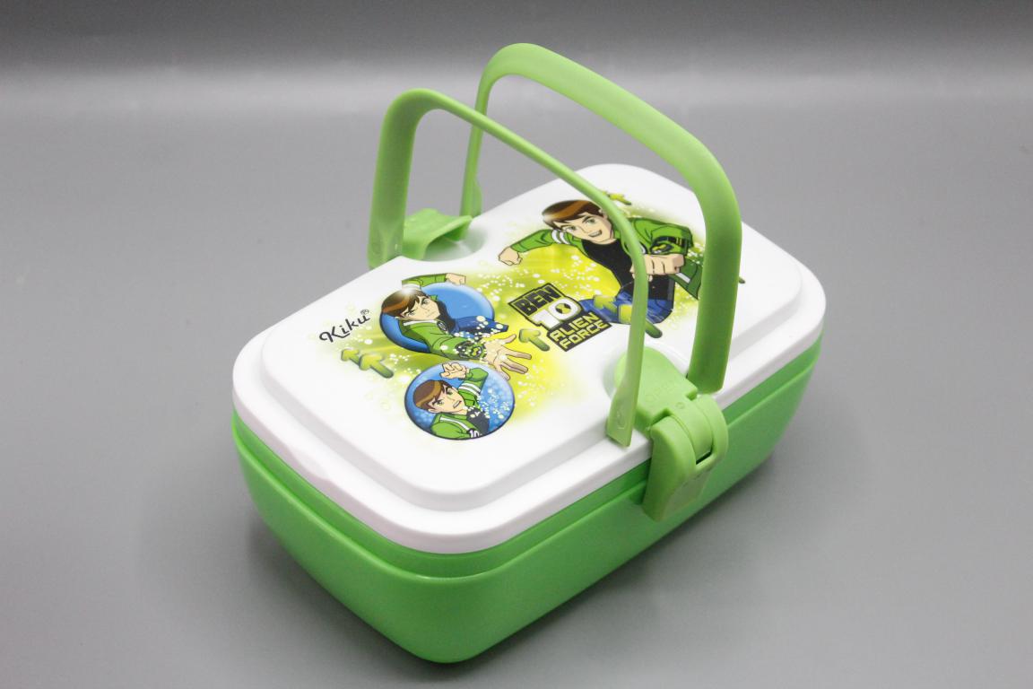 Ben 10 Two Level Lunch Box With Spoon & Fork (KC5599)