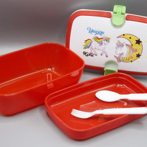 Load image into Gallery viewer, Unicorn Two Level Lunch Box With Spoon &amp; Fork (KC5599)
