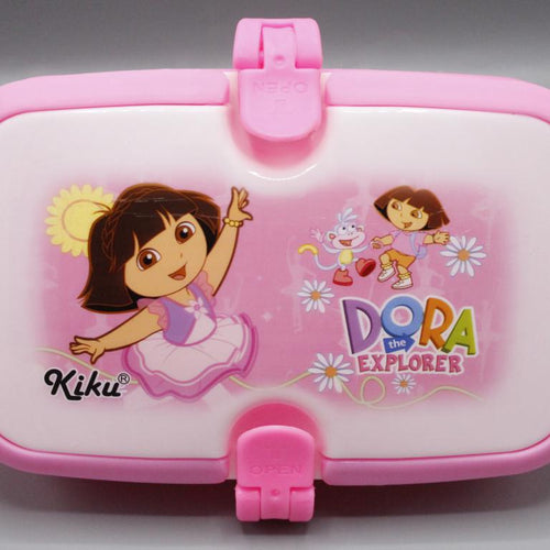 Load image into Gallery viewer, Dora The Explorer Two Level Lunch Box With Spoon &amp; Fork (KC5599)

