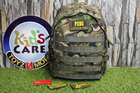 PUBG Camouflage Bag / Backpack With Three Extra Velcro Patches (APS-60855C)
