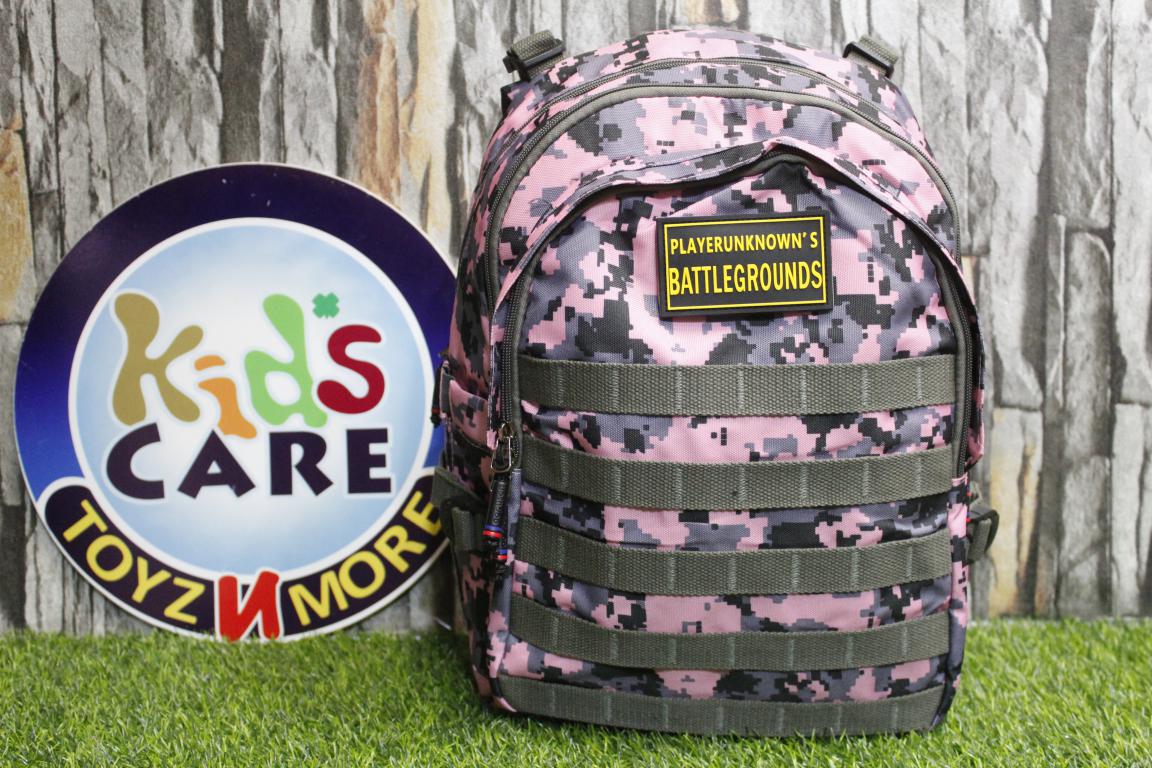 PUBG Camouflage Bag / Backpack With Three Extra Velcro Patches (APS-60855B)