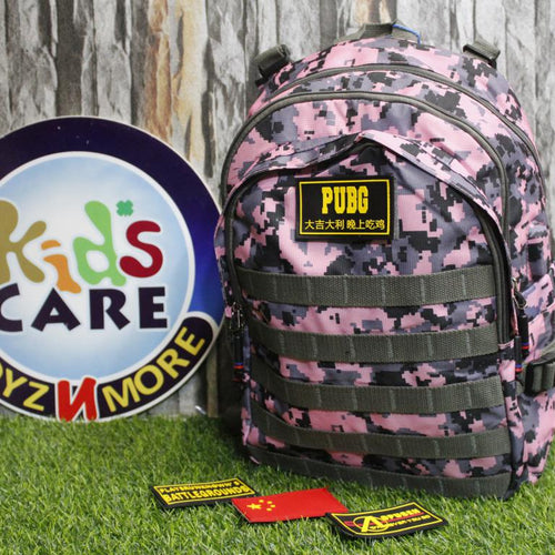 Load image into Gallery viewer, PUBG Camouflage Bag / Backpack With Three Extra Velcro Patches (APS-60855B)
