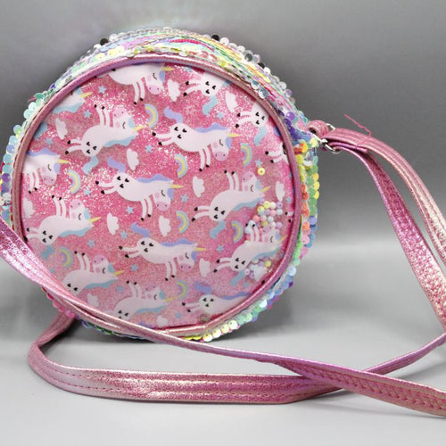 Load image into Gallery viewer, Unicorn Sequence Cross Body Purse (KC5495G)
