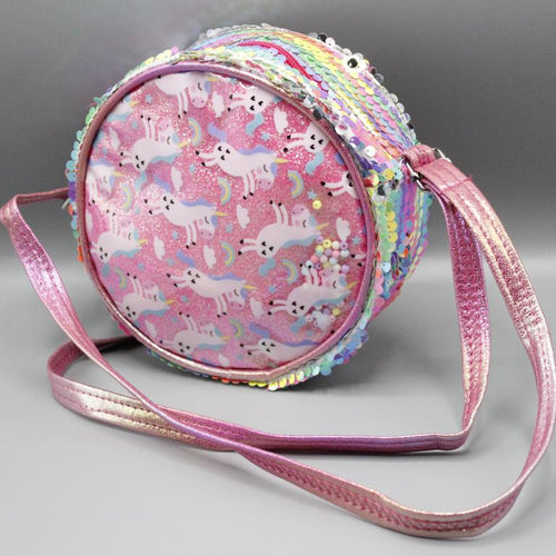 Load image into Gallery viewer, Unicorn Sequence Cross Body Purse (KC5495G)
