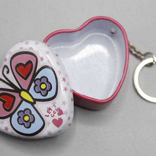 Load image into Gallery viewer, Pink Butterfly Tin Case Keychain / Bag Hanging (KC5611A)
