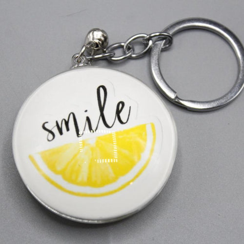 Load image into Gallery viewer, Smile Acrylic Round Shaped Key Chain / Bag Hanging (KC5601)
