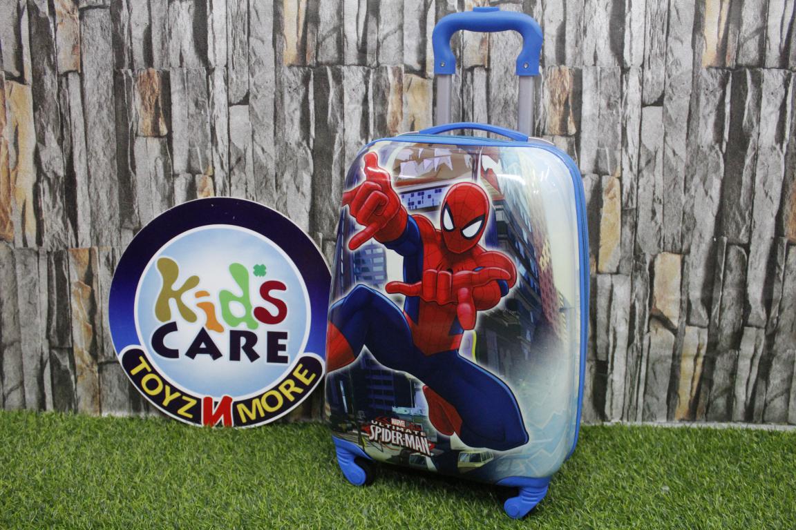 Spider Man 4 Wheels Children Kids Luggage Travel Bag / Suitcase 16 Inches
