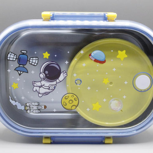 Load image into Gallery viewer, Space World Stainless Steel Lunch Box With Stainless Steel Partition Box (8033)

