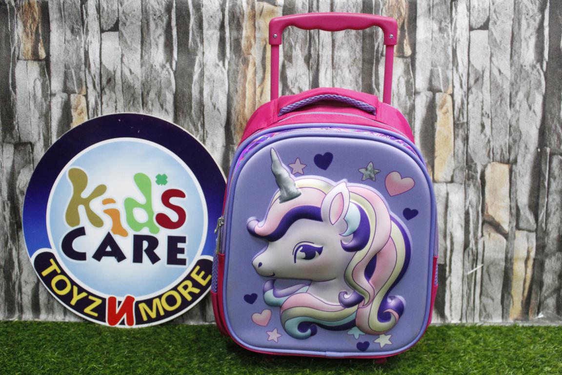 Unicorn Purple School Bag Trolley For KG-1 & KG-2 (13020)