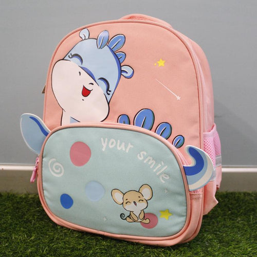 Load image into Gallery viewer, Cute Your Smile Backpack / Bag for KG 1 &amp; KG 2 Peach (SS0617)
