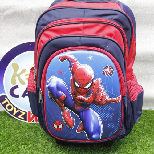 Load image into Gallery viewer, Spider Man School Bag With Trolley For Grade-3 to Grade-6 (18030)
