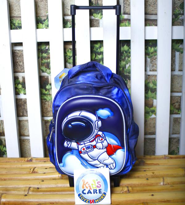 Astronaut Space World Themed Small Trolley Bag for Playgroup | Blue (HSD-33012)