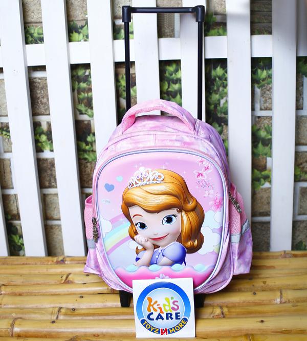 Sofia The First Themed Small Trolley Bag for Playgroup | Pink (HSD-2512)