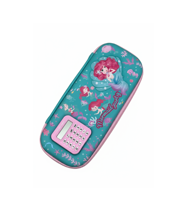 Mermaid 3D Stationery Organizer with Calculator – 4x8.5 Inches (KC5923)