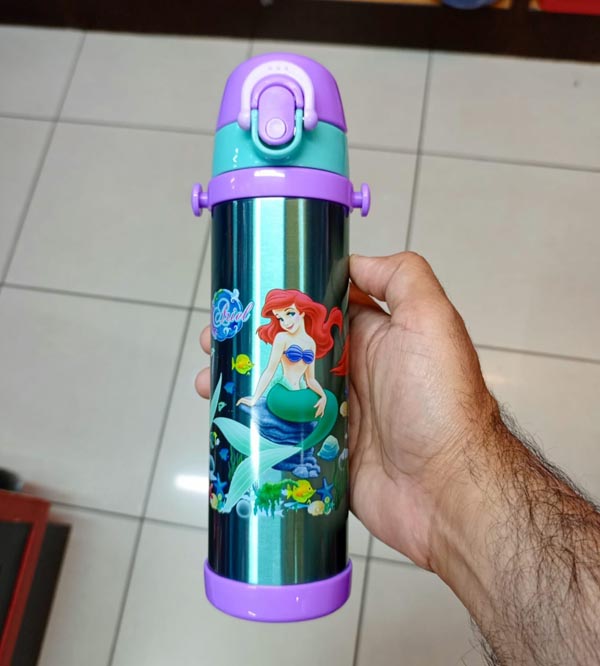Mermaid Theme Stainless Steel Water Bottle – 500 ml (GX-500)