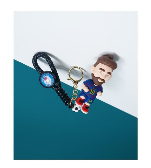 Messi Figure PVC Keychain – Football Key Chain for Kids & Fans