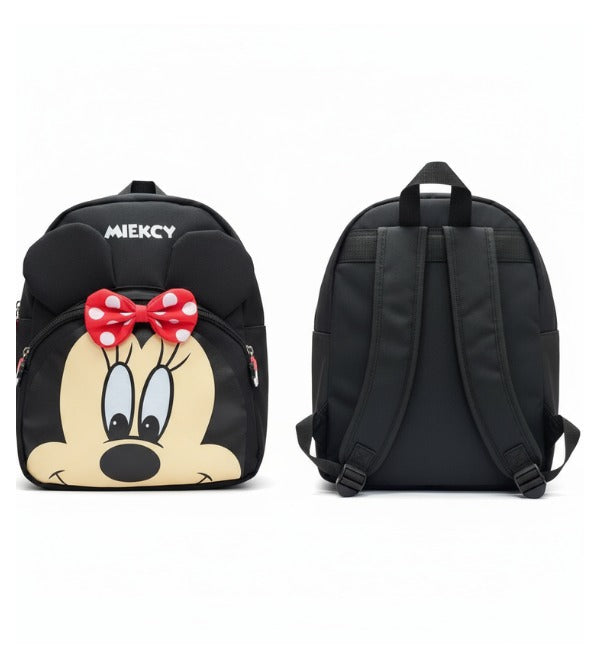 Minnie Mouse Design Backpack for Kids – Black & Red | Cute Cartoon School & Travel Bag (Z-86)