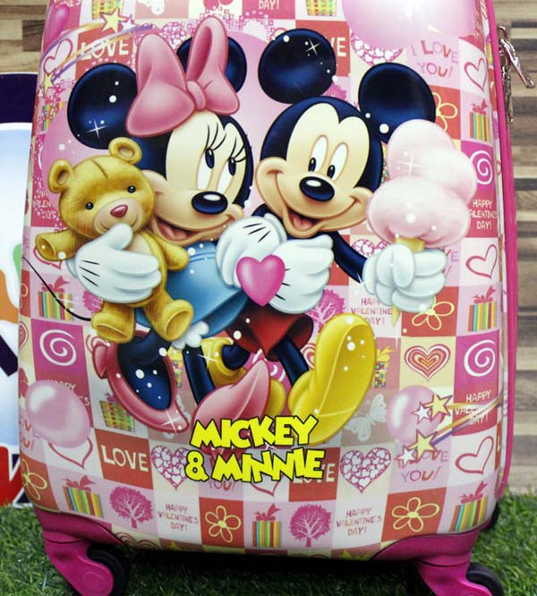 Minnie Mouse 4 Wheels Children Kids Luggage Travel Bag Suitcase 16 I Kids Care